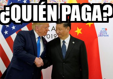 China y USA pegándose por saber quién paga la fiesta. Pagos